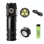 Mini torcia a 3 LED ricaricabile impermeabile con magnete posteriore e batteria S400
