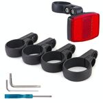 Per AirTag Locator Riflettente Fanale Posteriore Bicicletta Supporto Tubo Sella Antifurto Tracker Accessori (Luce Rossa)