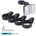 Per AirTag Locator Riflettente Fanale Posteriore Bicicletta Supporto Tubo Sella Antifurto Tracker Accessori (Luce Bianca)