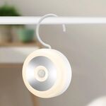 Luce con sensore di movimento a LED con cuscinetti adesivi nascosti e magnete (luce calda)