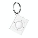 Per AirTag Locator MP3 Style Custodia protettiva con portachiavi (bianco)