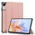 Custodia per tablet in pelle a 3 pieghe Custer Pure Color per Honor Pad V9 11.5 (oro rosa)