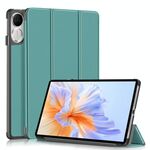 Custodia per tablet in pelle a 3 pieghe Custer Pure Color per Honor Pad V9 11.5 (verde scuro)