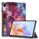 Custodia per tablet in pelle a 3 pieghe dipinta a Custer per Honor Pad V9 11.5 (Via Lattea)