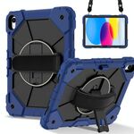 Per iPad 2025/2022 Custodia per tablet PC ibrida in silicone con robot a contrasto di colore (blu navy e nero)