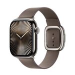 Per Apple Watch 46mm / 49mm / 45mm / 44mm Cinturino in pelle stile moderno (marrone scuro)
