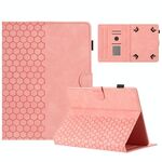Custodia per tablet intelligente in pelle goffrata a nido d'ape da 7 pollici (rosa)
