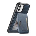 Per iPhone 16 Plus Suteni M3 Card Bag MagSafe Custodia per telefono in pelle di vacchetta (blu)