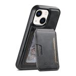 Per iPhone 13 Suteni M3 Card Bag MagSafe Custodia per telefono in pelle di vacchetta (nero)