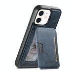 Per iPhone 12 Suteni M3 Card Bag MagSafe Custodia per telefono in pelle di vacchetta (blu)