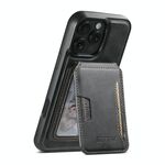 Per iPhone 12 Pro Max Suteni M3 Card Bag MagSafe Custodia per telefono in pelle di vacchetta (nero)