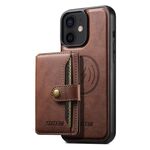 Per iPhone 12 Suteni M4 Custodia per carte magnetiche MagSafe in pelle per telefono (marrone)