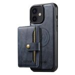 Per iPhone 12 Suteni M4 Custodia per carte magnetiche MagSafe in pelle per telefono (blu)