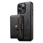 Per iPhone 12 Pro Max Suteni M4 Custodia per carte magnetiche MagSafe in pelle per telefono (nero)