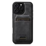 Per iPhone 13 Pro Suteni M5 Custodia per carte magnetiche MagSafe in pelle per telefono (nero)