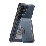 Per Samsung Galaxy S25 Ultra 5G Suteni M3 Card Bag MagSafe Custodia per telefono in pelle di vacchetta (blu)