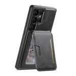 Per Samsung Galaxy S22 Ultra 5G Suteni M3 Card Bag MagSafe Custodia per telefono in pelle di vacchetta (nero)