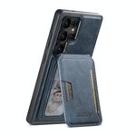 Per Samsung Galaxy S22 Ultra 5G Suteni M3 Card Bag MagSafe Custodia per telefono in pelle di vacchetta (blu)