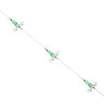 56 cm di lunghezza totale per la pesca notturna fluorescente a 8 artigli, set di ami da pesca a corda per calamari, specifiche: insaccato
