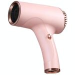 Asciugacapelli wireless ricaricabile, ioni negativi, vento caldo e freddo, strumenti versatili per parrucchieri, spina USA (rosa)