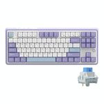 Tastiera meccanica wireless Bluetooth Ajazz AK870 Tri-mode RGB fai da te Tastiera da gioco Hot Swap personalizzata, stile: Flying Fish Axis Purple