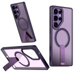 Per Samsung Galaxy S22 Ultra 5G Star Shine Series TPU + PC MagSafe Custodia per telefono con supporto pieghevole (viola)