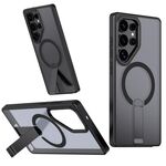 Per Samsung Galaxy S22 Ultra 5G Star Shine Series TPU + PC MagSafe Custodia per telefono con supporto pieghevole (nero)