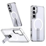 Per Samsung Galaxy S23 FE 5G Star Shine Series TPU + PC MagSafe Custodia per telefono con supporto pieghevole (trasparente)