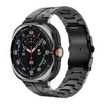 Per Samsung Galaxy Watch Ultra 47mm cinturino in lega di titanio con fibbia di sicurezza in metallo (nero)
