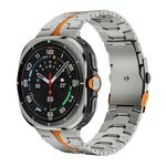 Per Samsung Galaxy Watch Ultra 47mm Cinturino in metallo con fibbia di sicurezza in lega di titanio (titanio arancione)