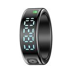 SR08 TAGLIA 10 Anello intelligente, supporta il controllo dei gesti delle mani / Monitoraggio della salute / Molteplici modalità sportive (nero)