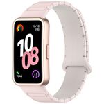 Per Huawei Watch Band 10/10 NFC Cinturino magnetico in silicone a forma di I (Rosa Starlight)