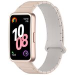 Per Huawei Watch Band 10/10 NFC I-Shaped Magnetico Silicone Watch Band (Bianco Tè al Latte)