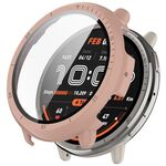 Per Amazfit Active 2 A2437 Custodia protettiva per orologio PC integrata con pellicola temperata (rosa ciliegia)