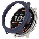 Per Amazfit Active 2 A2437 Custodia protettiva per orologio cavo in PC a mezza copertura (blu notte)