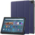 Per Amazon Fire Max 11 Custer Pure Color 3-Fold Holder Custodia per tablet in pelle intelligente (blu)