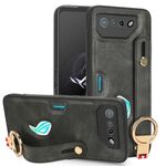 Per Asus ROG Phone 7 / ROG7 Custodia posteriore in pelle con cinturino (verde)