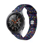 Per Garmin Venu / SQ / SQ2 / Venu 2 Plus Cinturino sportivo in silicone con punti arcobaleno da 20 mm (blu)