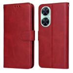 Per Huawei nova 11i / Maimang 20 5G / Enjoy 60 Pro Custodia per cellulare in pelle a conchiglia con texture classica in vitello (rosso)