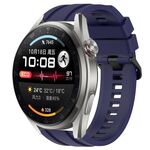 Per Huawei Watch 3 Pro Nuovo set di cinturini sportivi in silicone tinta unita lunghi e corti (blu notte)