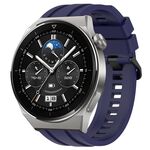 Per Huawei Watch 3 Pro Long & Short Sports Set di cinturini in silicone tinta unita (blu notte)