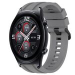 Per Huawei Watch 3 Set di cinturini sportivi in silicone tinta unita lunghi e corti (grigio)