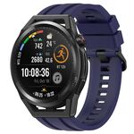 Per Huawei Watch Buds Long & Short Sports Set di cinturini in silicone tinta unita (blu notte)