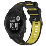 Per Garmin Instinct Sports cinturino in silicone bicolore (nero + giallo)