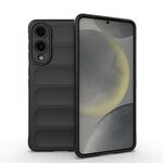 Per Samsung Galaxy S25 Edge 5G Magic Shield TPU + custodia in flanella per telefono (nero)