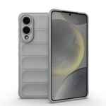 Per Samsung Galaxy S25 Edge 5G Magic Shield TPU + Custodia in flanella per telefono (grigio)