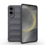 Per Samsung Galaxy S25 Edge 5G Magic Shield TPU + custodia in flanella (grigio scuro)