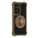 Per Samsung Galaxy S25 5G CD Texture Supporto girevole a 360 gradi MagSafe Custodia per telefono (oro)