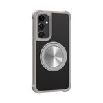 Per Samsung Galaxy S23 5G CD Texture Supporto girevole a 360 gradi MagSafe Custodia per telefono (grigio)