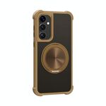 Per Samsung Galaxy S23+ 5G CD Texture Supporto girevole a 360 gradi MagSafe Custodia per telefono (oro)